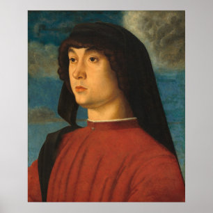 Homme en Rouge - Giovanni Bellini Affiche d'art fi