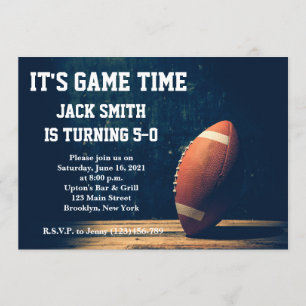 Homme Football Custom Anniversaire Invitation