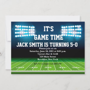 Homme Football Custom Anniversaire Invitation
