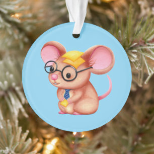 Homme Fromage Poilu Souris Cravate Lunettes Nerd