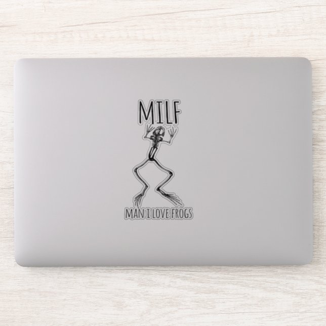 Homme J'aime les grenouilles Sticker (Ordinateur)