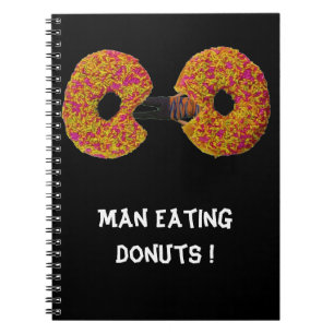 Homme mangeant des donuts ! Cahier