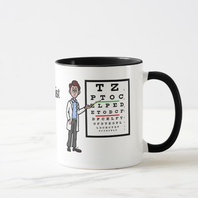 Homme OEil Docteur et OEil Nom Mug (Droite)