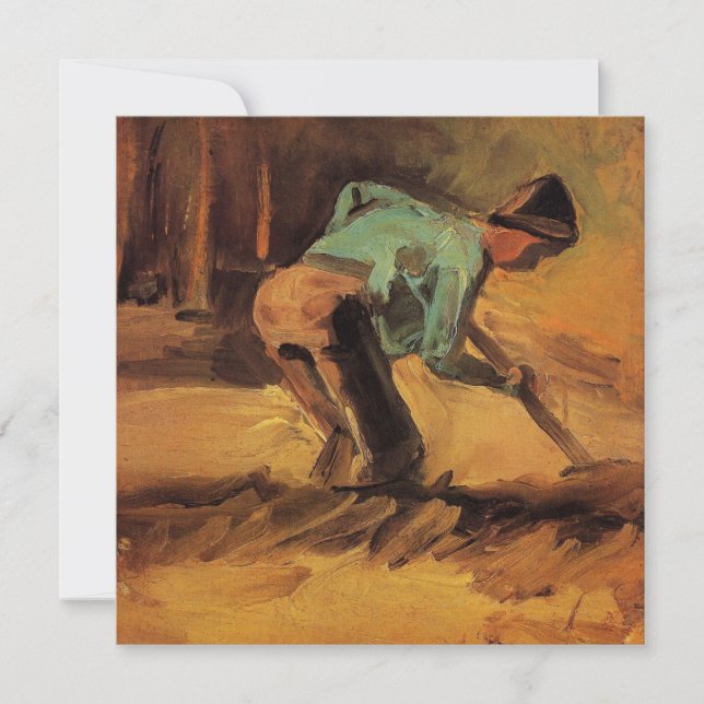 Homme penché avec canne, Bêche de Vincent van Gogh (Devant)
