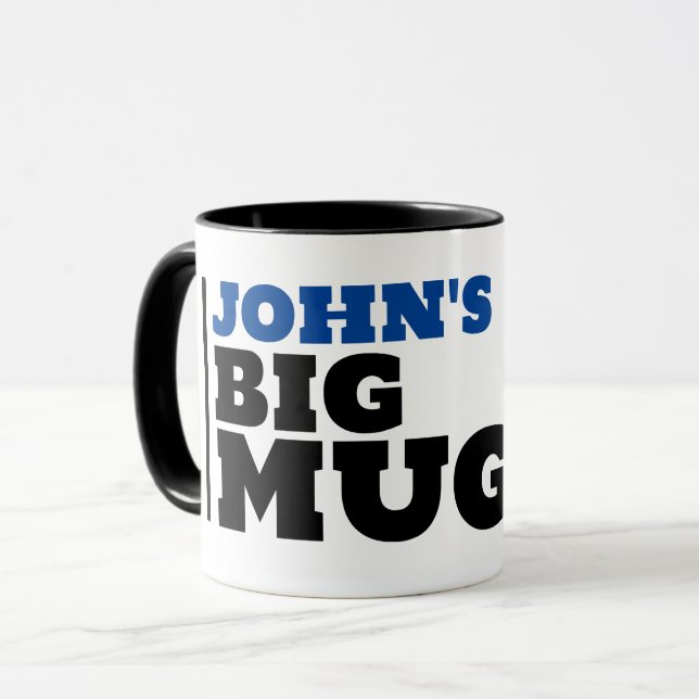 HOMME PERSONNALISÉ GROS MUG CAFÉ MUG (Devant gauche)