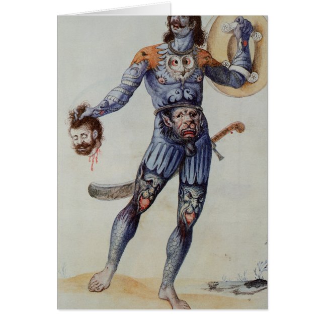 Homme Pictish tenant une tête humaine (Devant)