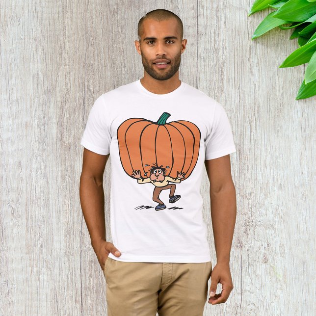 Homme Portant Un Grand T-Shirt Homme Citrouille (Créateur téléchargé)