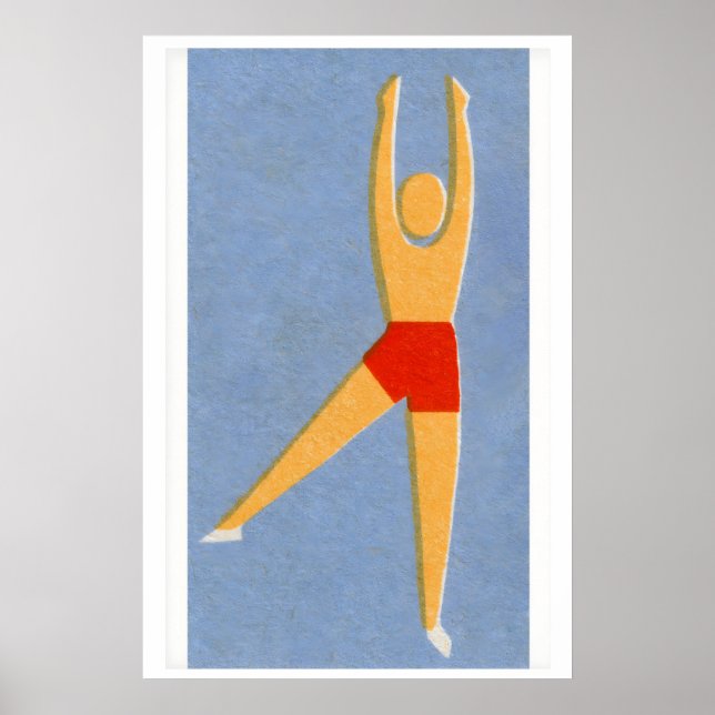 Homme qui danse - Impression Matchbox - Art mural  (Devant)