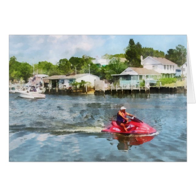 Homme sur Jet Ski (Devant horizontal)