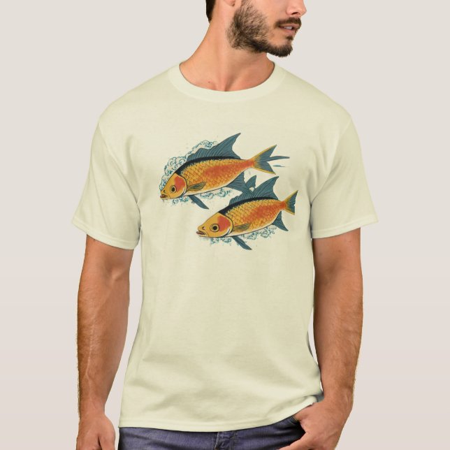 Homme T-shirt design avec poisson garçon T-shirt (Devant)