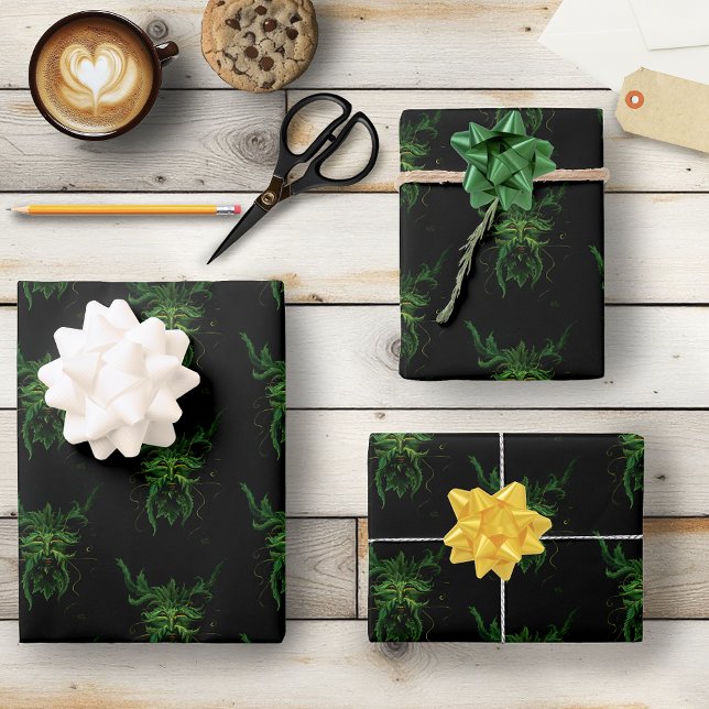 Homme Vert Fae Feuilles Noir (Créateur téléchargé)