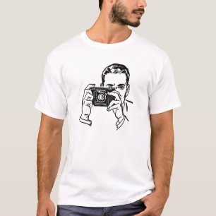Homme vintage Avec T-Shirt Caméra