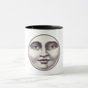 Homme vintage dans la tasse de lune