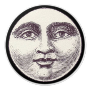 Homme Vintage dans le bouton de céramique de la lu