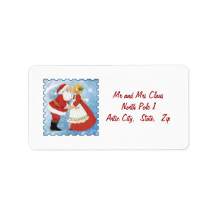 Homme vintage de Père Noël et étiquette de femm
