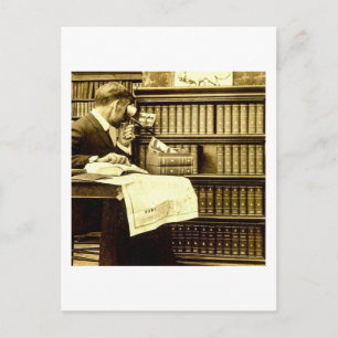 Homme Visualisation des cartes stéréo Vintage