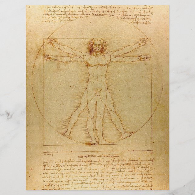 Homme vitruvien par Leonardo Da Vinci (Devant)