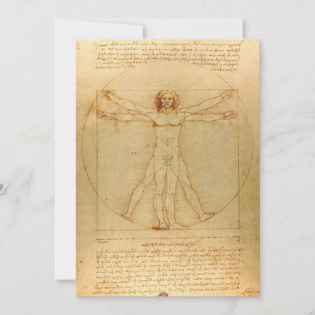 Homme vitruvien par Leonardo Da Vinci (Devant)