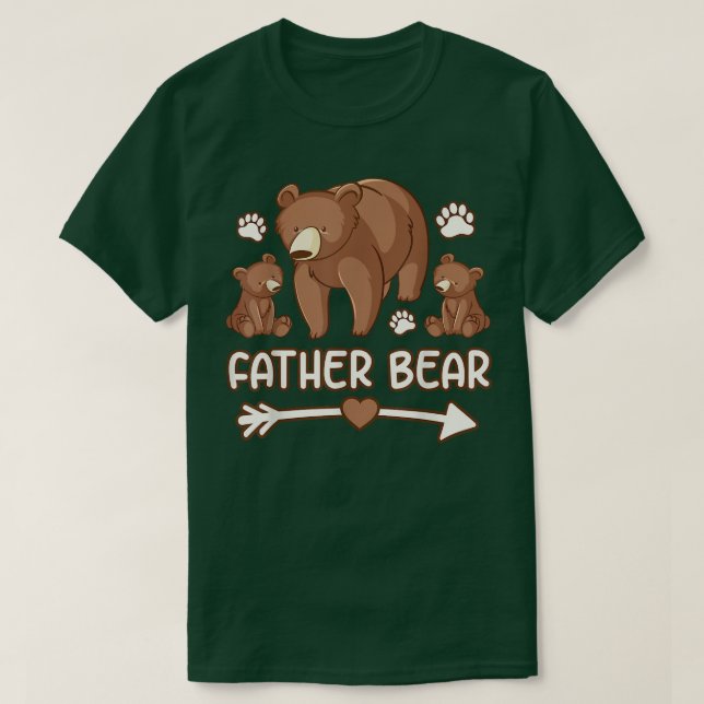 hommes 2 linges tshirts, daddy ours tshirt pour la (Design devant)