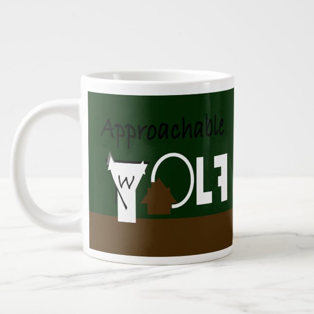 Hommes approchable Loup Mug Ft. Graphiques de J.H. (Gauche)