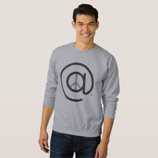 Hommes au sweatshirt de base de paix (Devant entier)