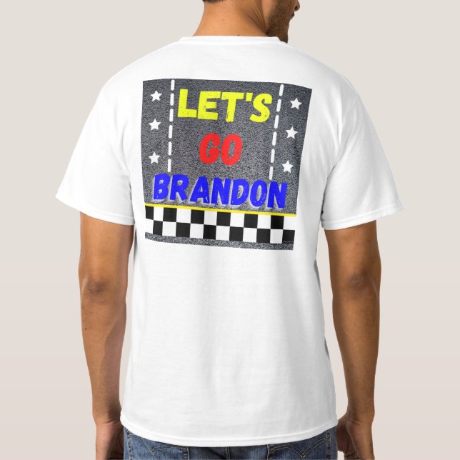 Hommes blancs Allons voir Brandon T-shirt (Dos)