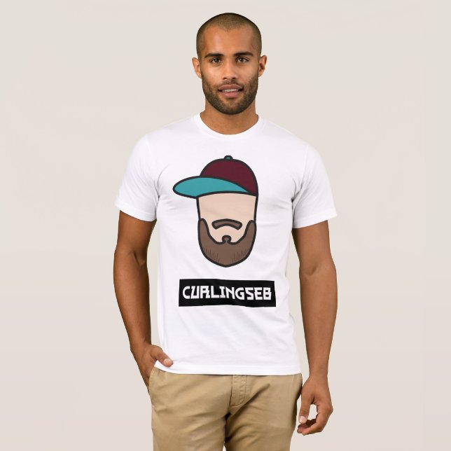 Hommes blancs de T-shirt de Curlingseb (Devant entier)