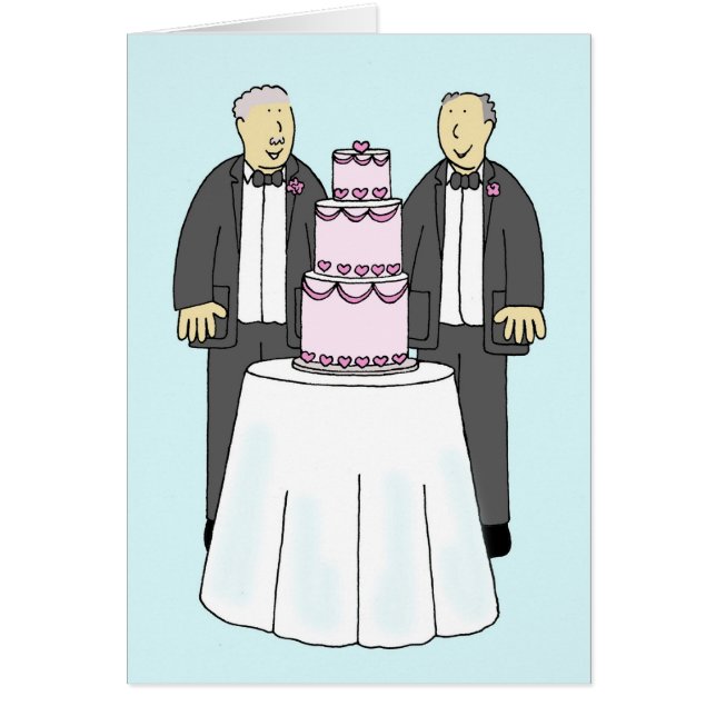 Hommes Couple Mariage Félicitations Humour (Devant)
