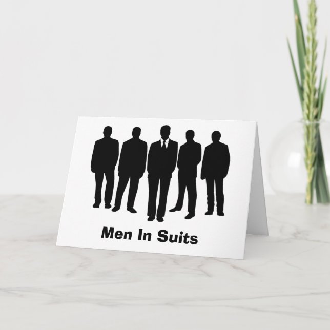 hommes dans la carte de voeux de costumes (Devant)