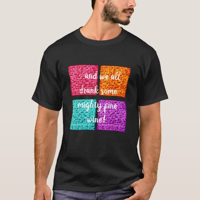 Hommes de Pessah Dessous T-shirt Mighty Fine Wine (Devant)