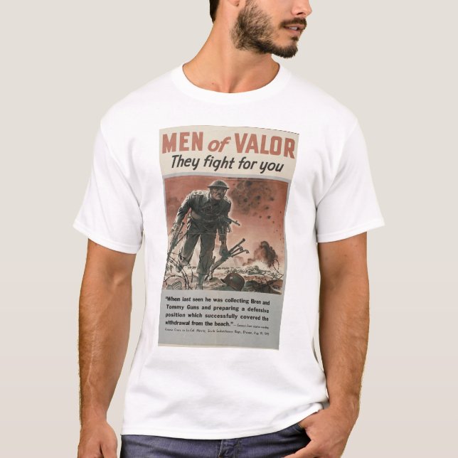 hommes de T-shirt d'affiche de 2ÈME GUERRE (Devant)