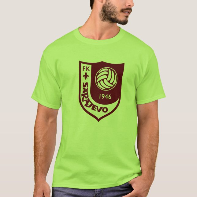 Hommes de T-shirt de bouclier des FK Sarajevo (Devant)