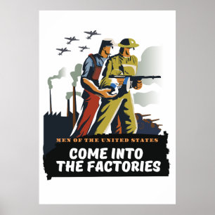 Hommes des Etats-Unis, affiche 2ÈME GUERRE MONDIAL