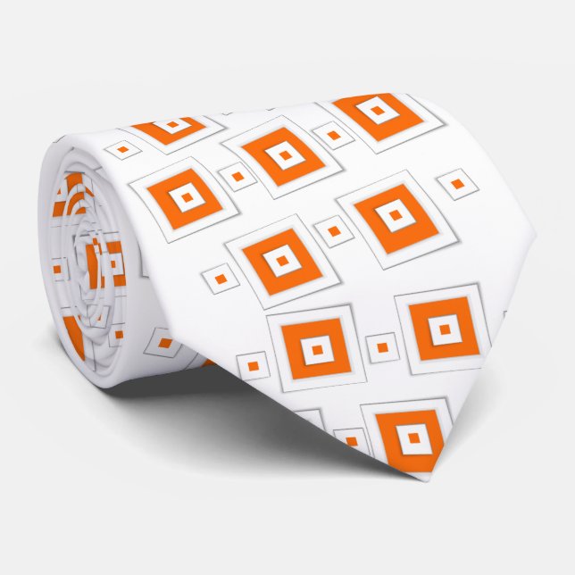 Hommes Designer Cravate Orange (Roulé)