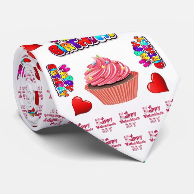 Hommes Designer Cravates Heureuse Sainte-Valentin  (Roulé)