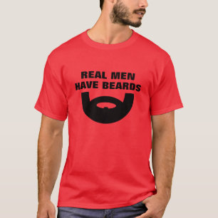 Hommes du T-shirt de barbe les vrais ont des