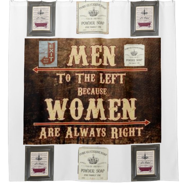 hommes femmes sortie douche rideau blanc (Devant)