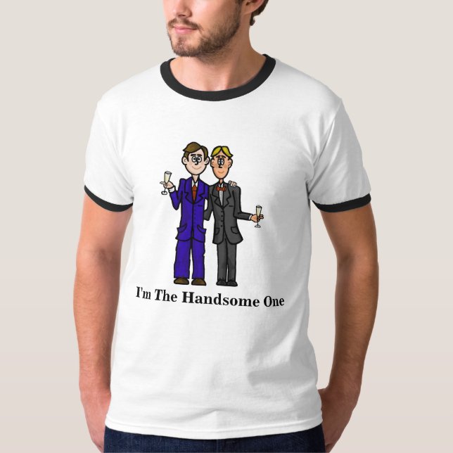 Hommes gays en costume Joli T-shirt Customisez-le! (Devant)
