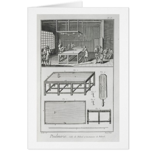 Hommes jouant des billards, du 'DES d'Encyclopedie (Devant)