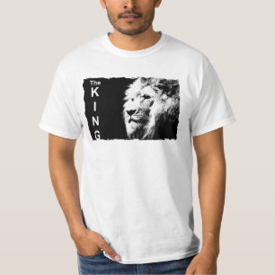 Hommes Modernes T-Shirts Lion Face Modèle Blanc