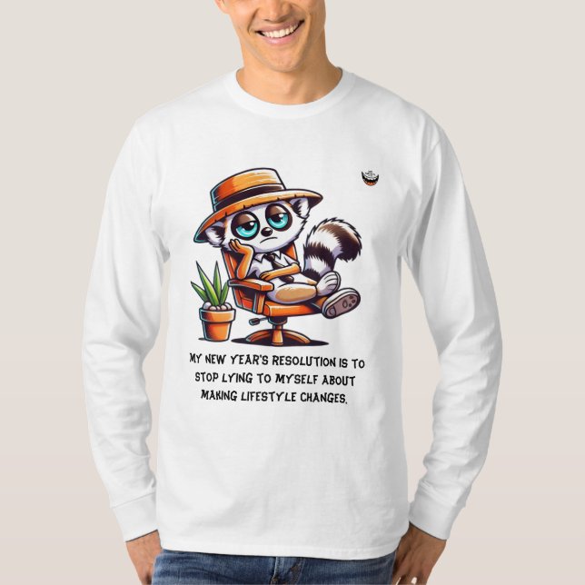 Hommes New Year honnête résolution T-shirt (Devant)