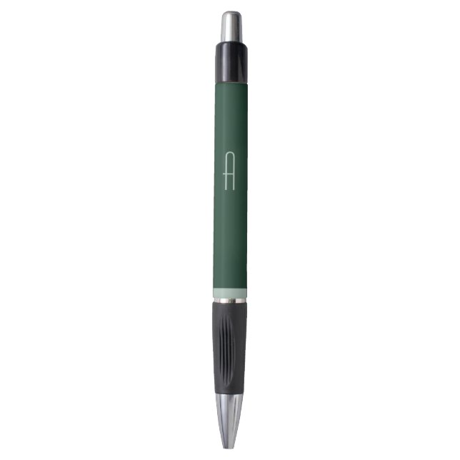 Hommes Retro Green Monogram Écriture stylo cadeau  (Devant (Vertical))