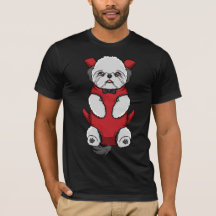 Hommes rouges de T-shirt de transporteur de Shih