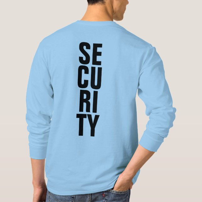 Hommes Sécurité Tshirts modernes Modèle bleu clair (Dos)