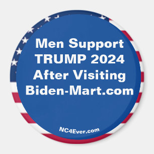 Hommes Soutien TRUMP 2024 Après Aimant Fridge