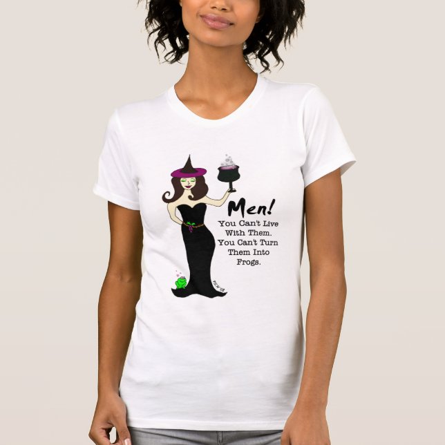 Hommes !  T-shirt de sorcière de vin (Devant)