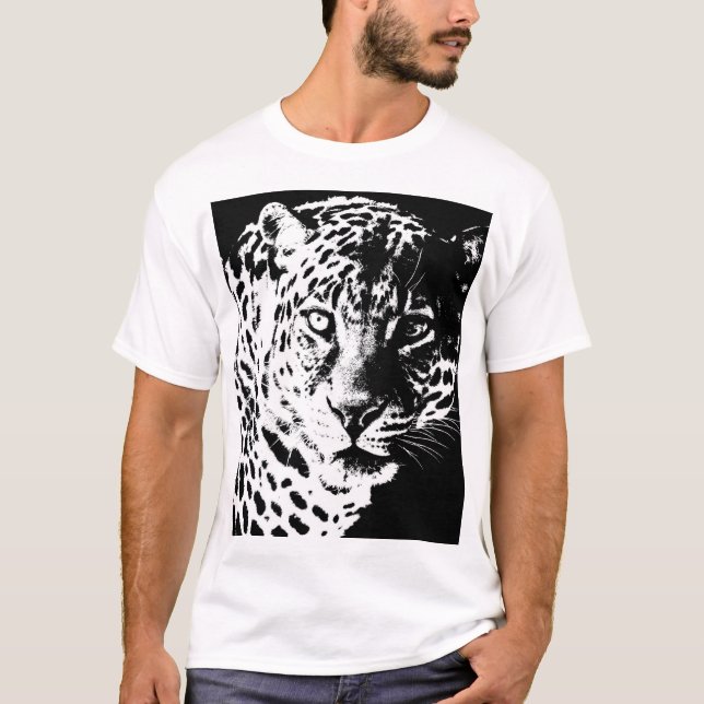 Hommes TShirts Modèle Pop Art Animal Leopard (Devant)