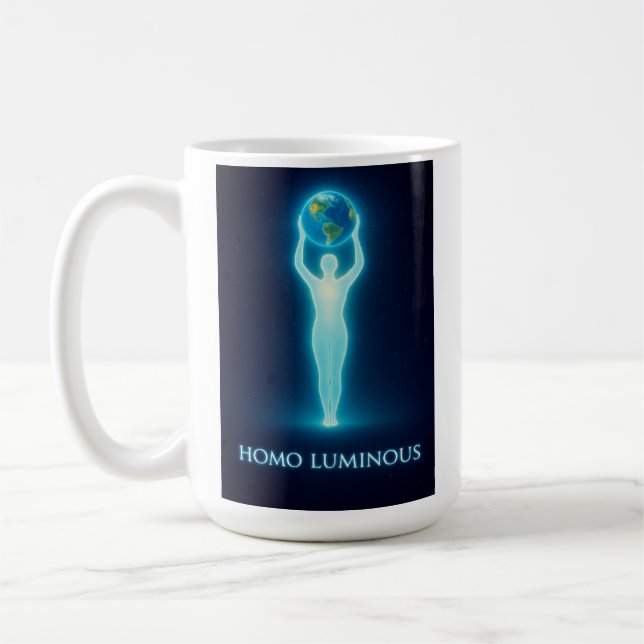 Homo Luminous The Light Bringer Morning Mug 15 oz (Gauche)