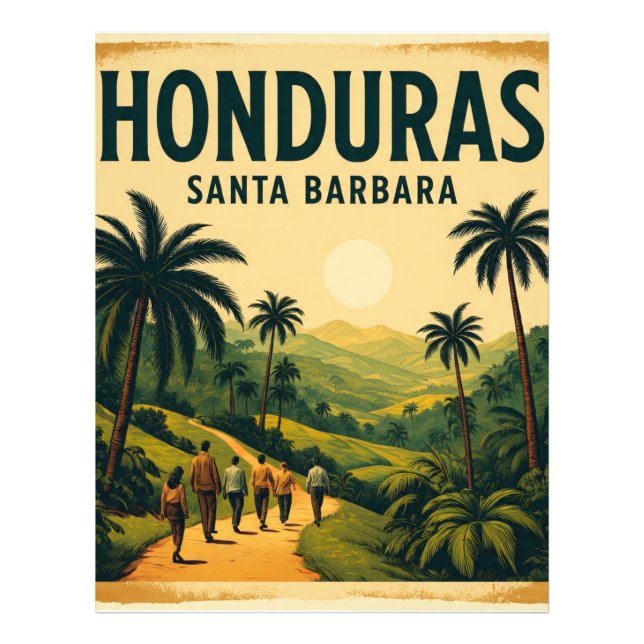  Honduras Santa Barbara Retro poster (Devant)