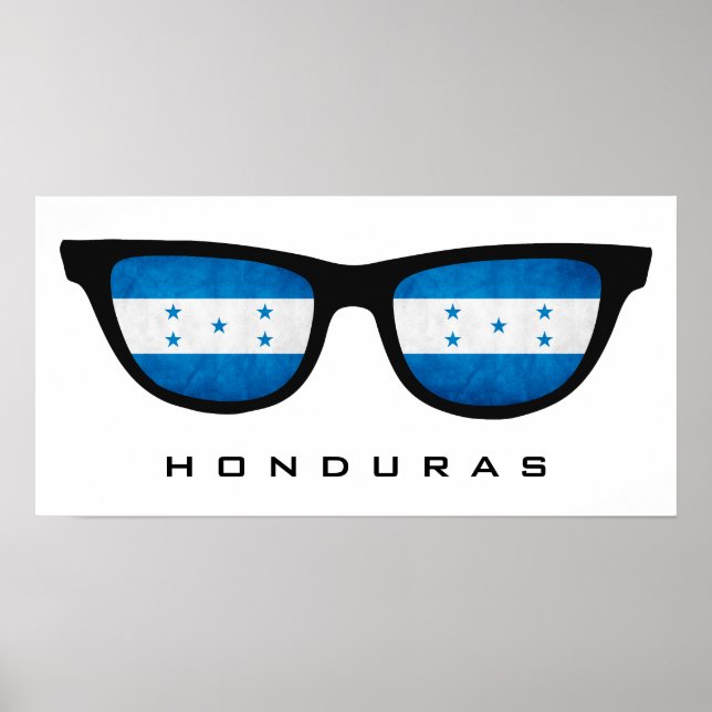 Honduras Shades texte personnalisé et affiche coul (Devant)